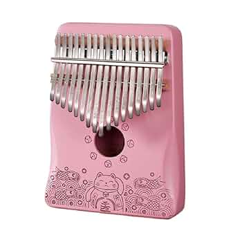 Amazon.co.jp: 親指ピアノ カリンバ 17キー ピンク 17音 楽器